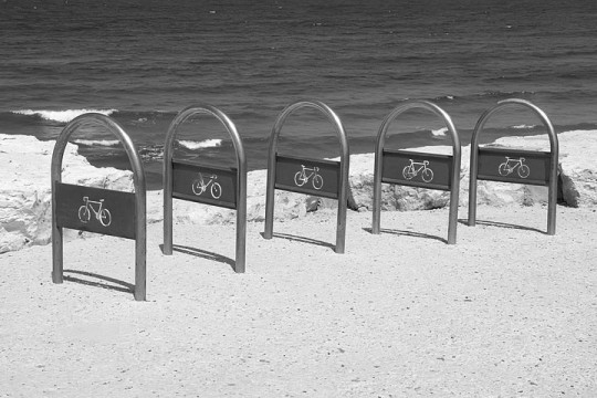 seaside bicycle racks